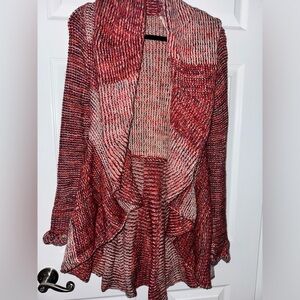 White llama alpaca cardigan small